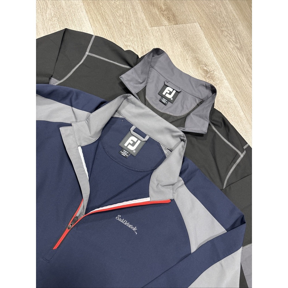 Lot Of 2 Footjoy Golf Pullover Mens XL Quarter Zip Windbreaker Jacket